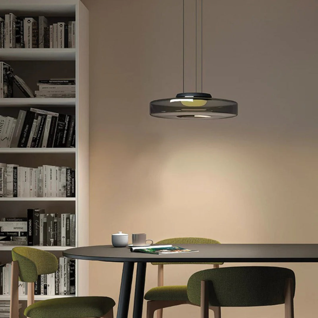 Gelaagde glazen LED hanglamp