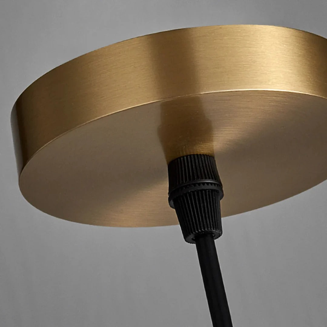Art Deco Geribbelde Glazen Hanglamp