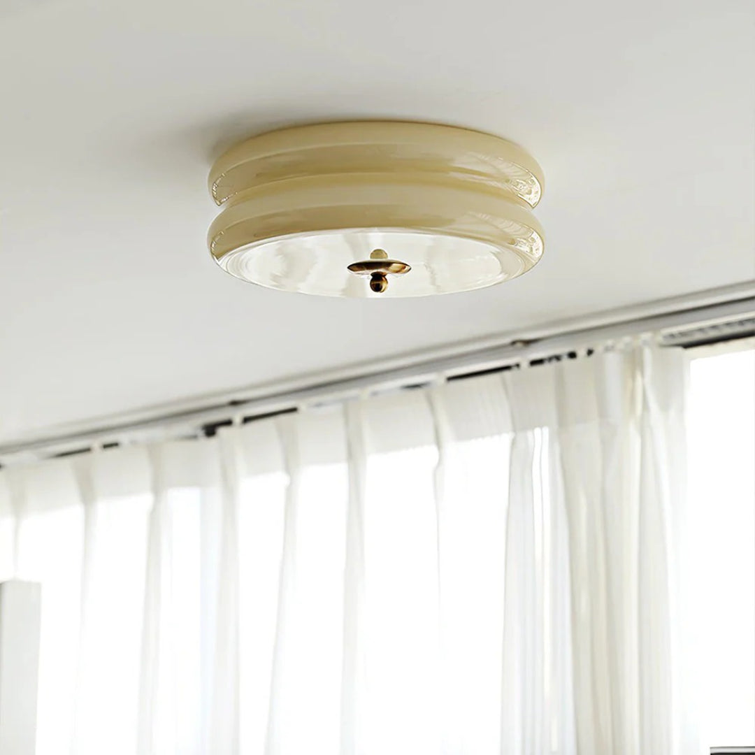 Art deco glazen plafondlamp