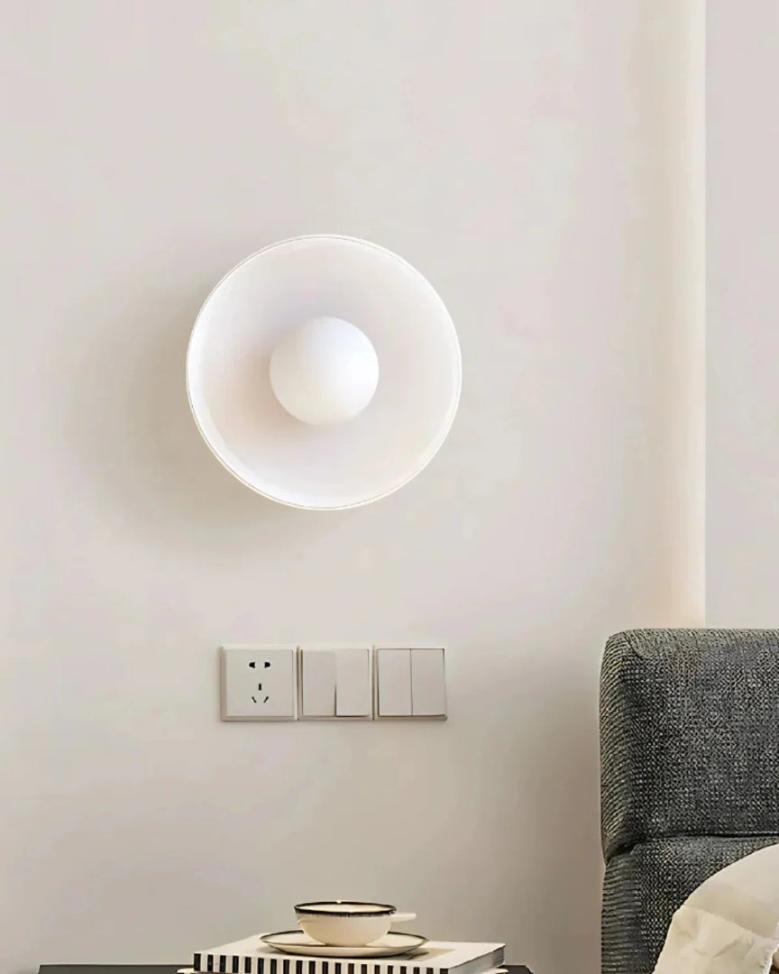 Minimalistische glazen wandlamp