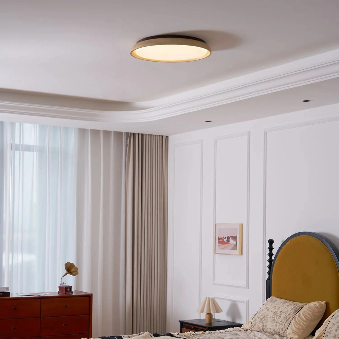 Ronde stenen plafondlamp