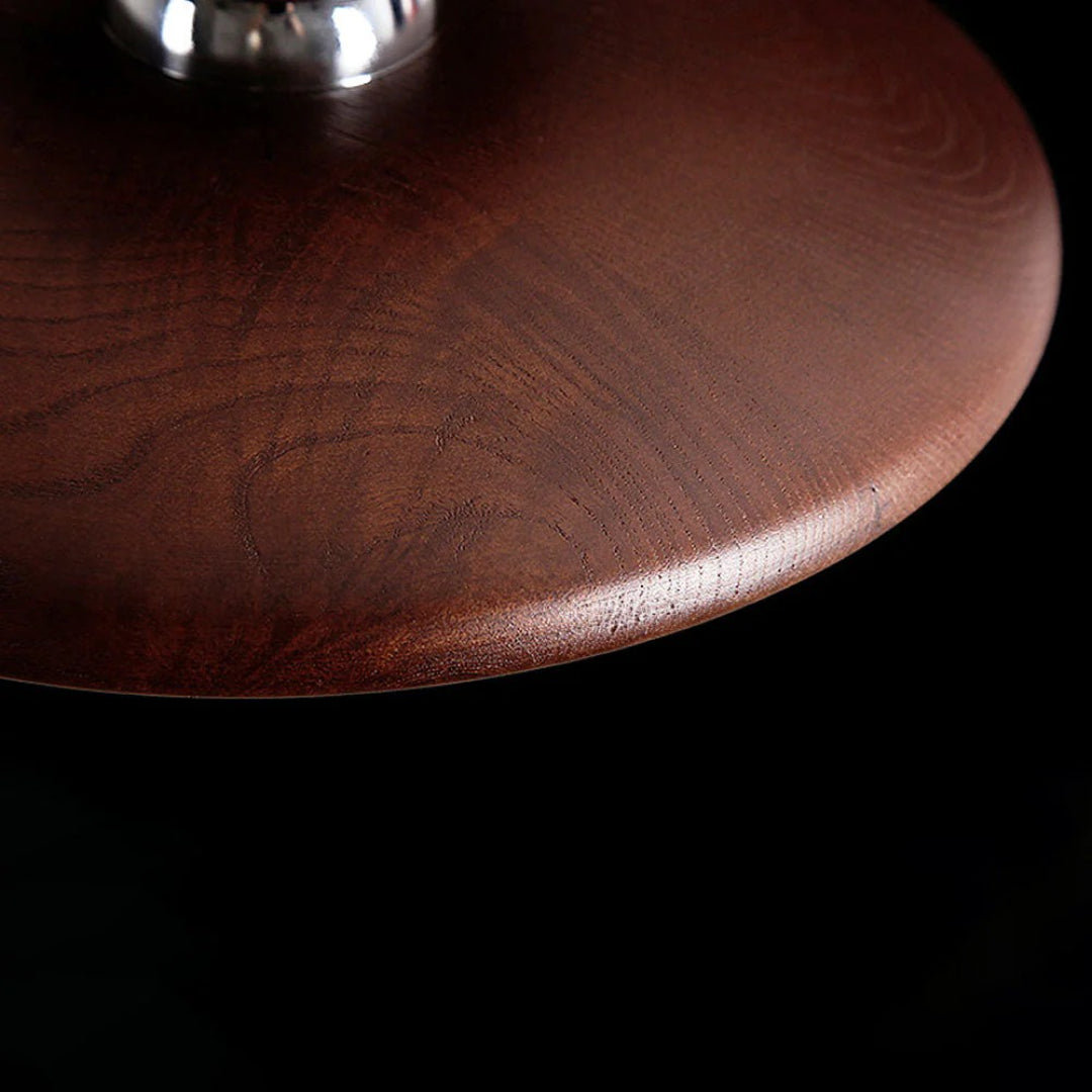 Houten bol plafondlamp