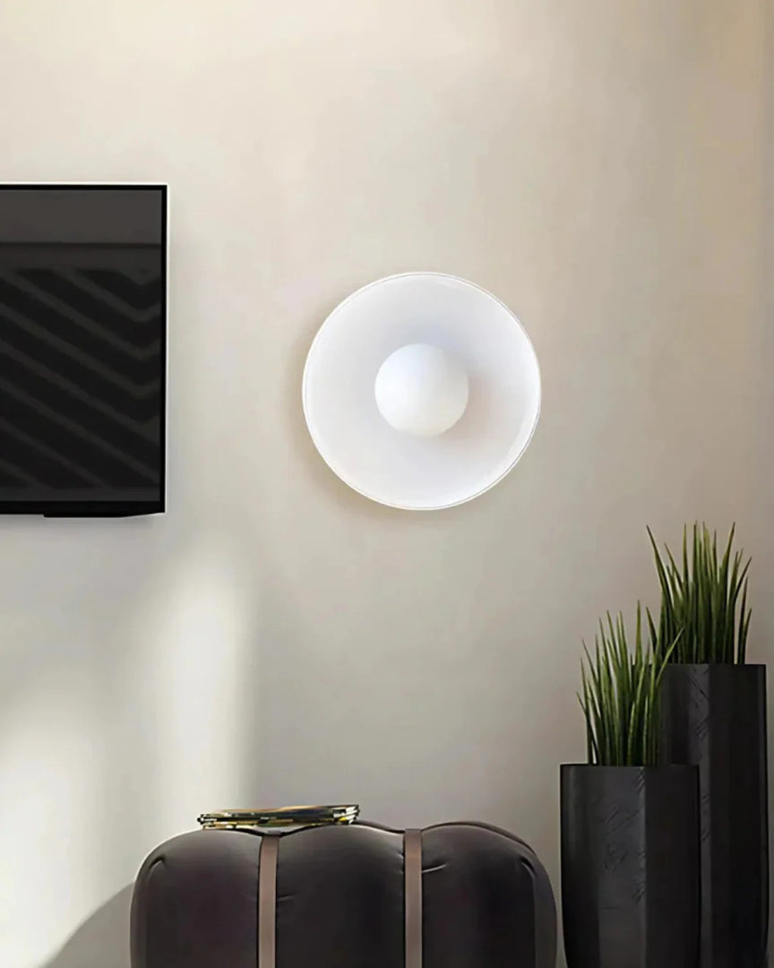Minimalistische glazen wandlamp