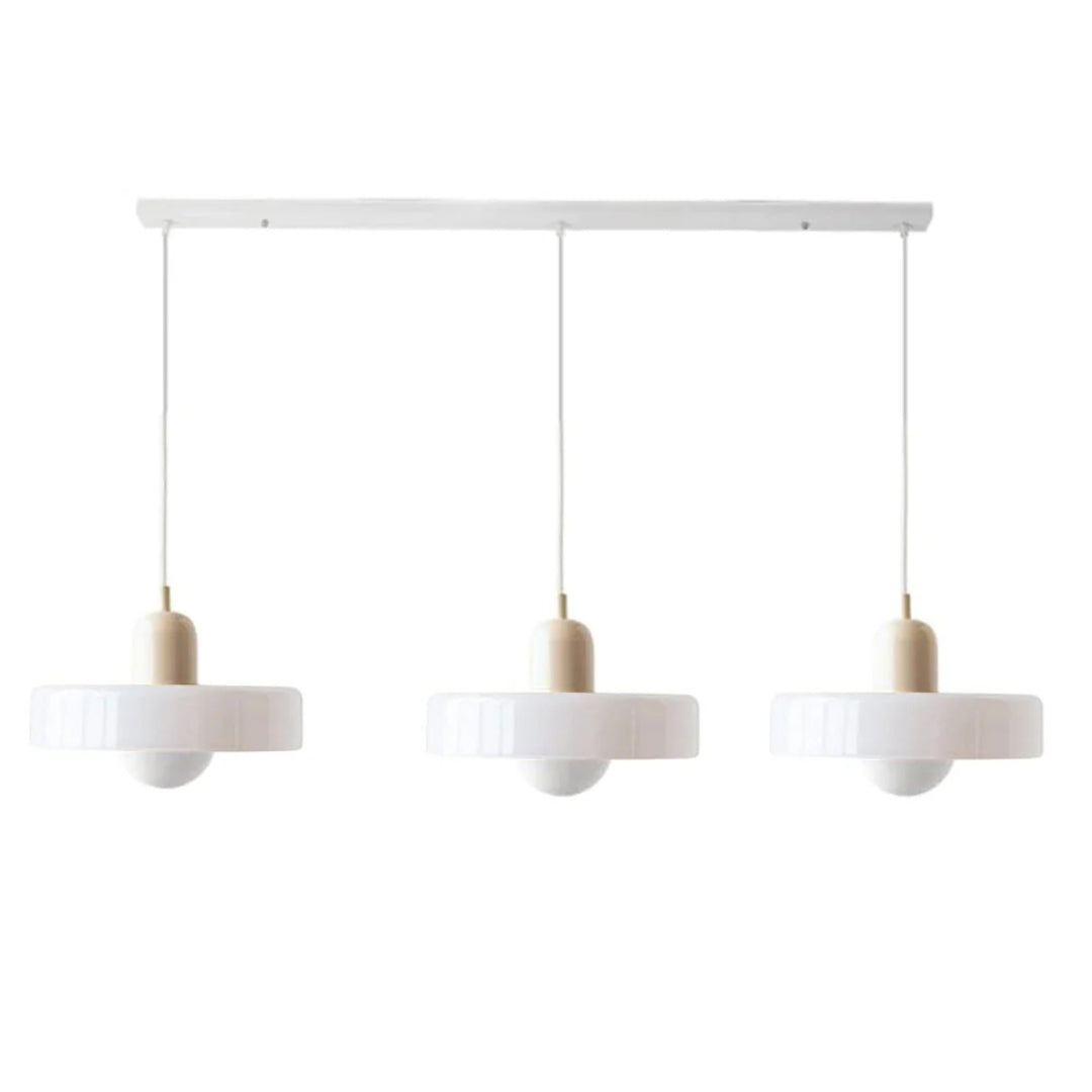 Retro glazen drievoudige hanglamp
