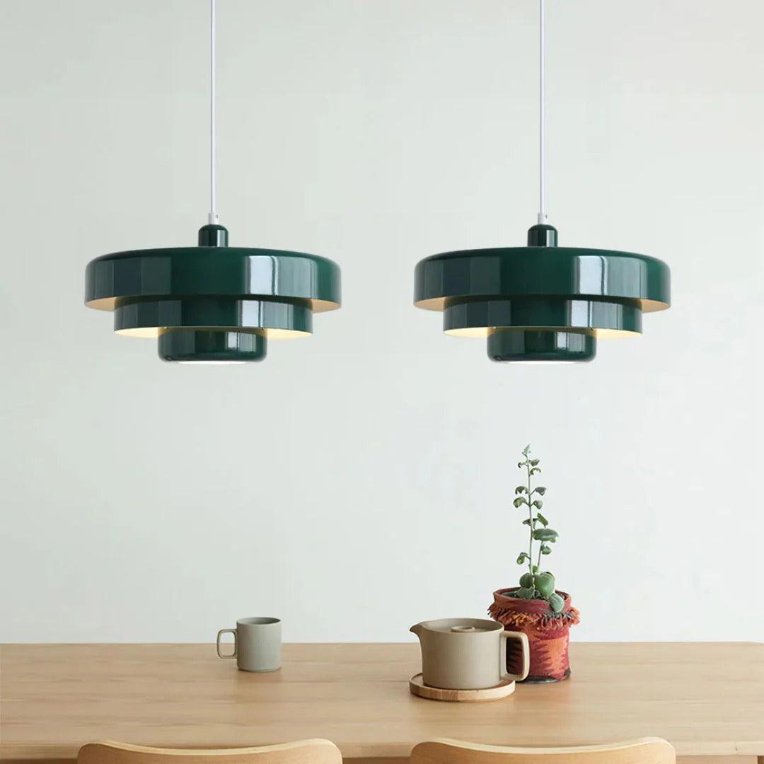 Gelaagde metalen hanglamp