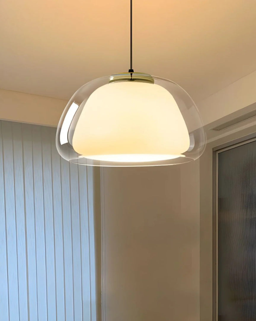 Minimalistische glazen hanglamp