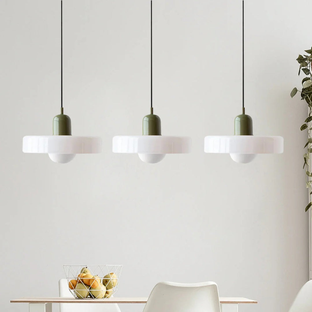 Retro glazen drievoudige hanglamp