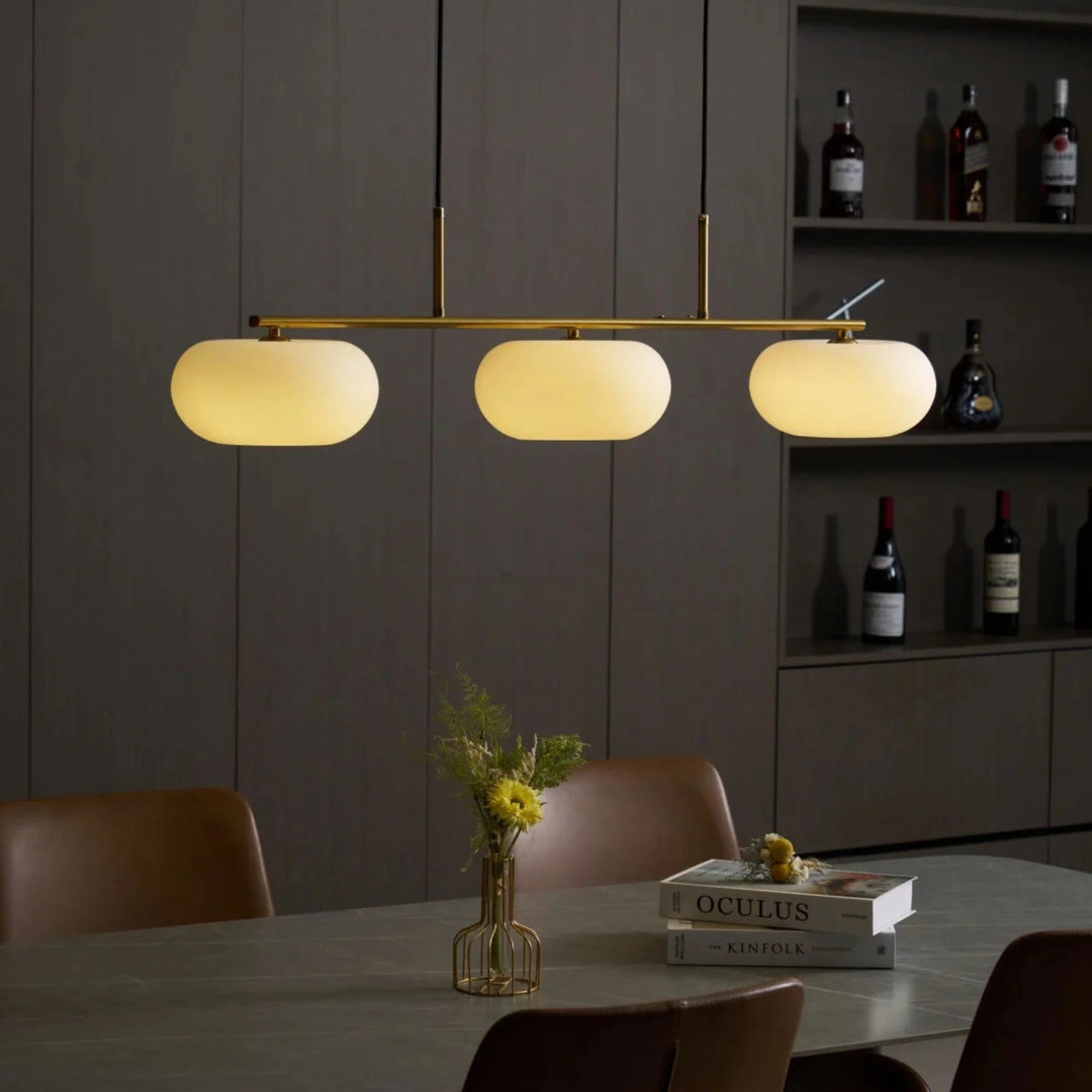 Lineaire Glazen Drievoudige Hanglamp