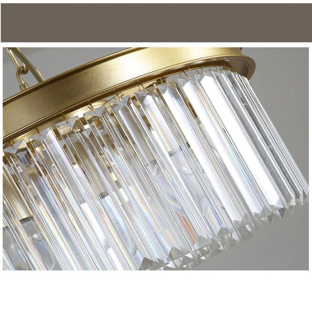 Kristallen ijzeren ronde plafondlamp