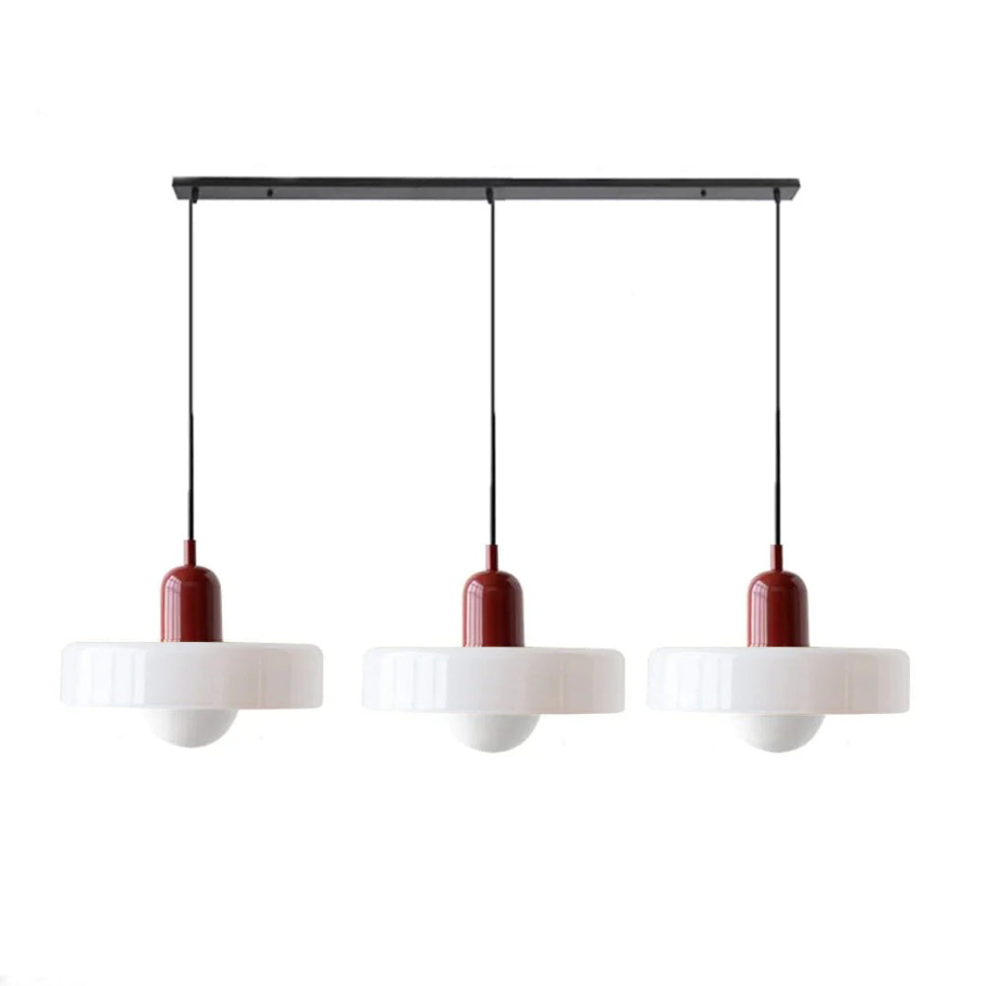 Retro glazen drievoudige hanglamp