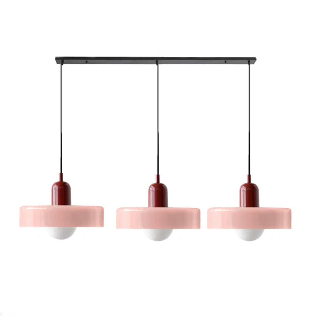 Retro glazen drievoudige hanglamp