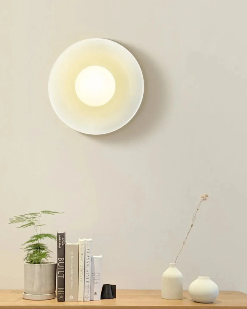Minimalistische glazen wandlamp
