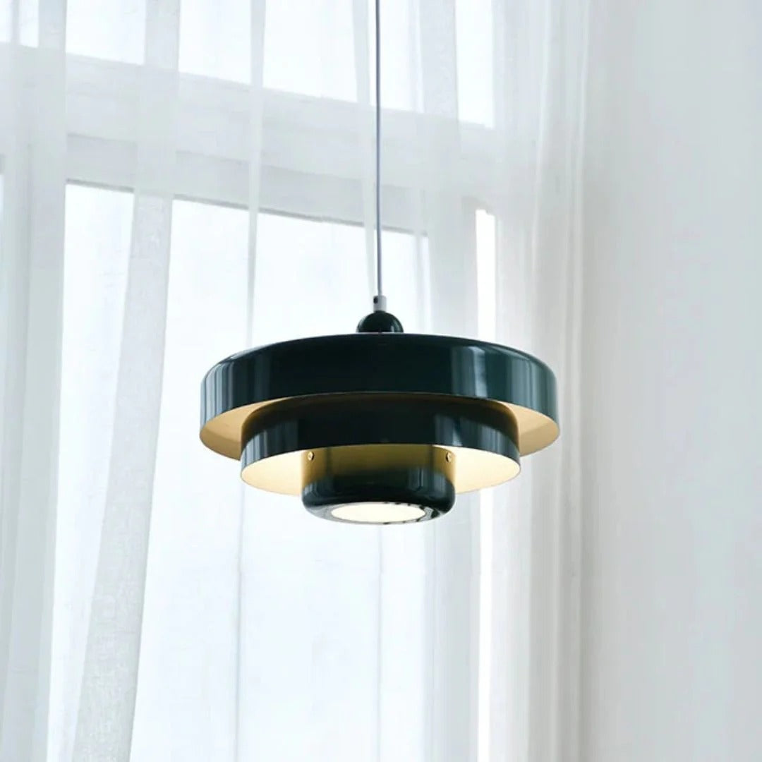 Gelaagde metalen hanglamp