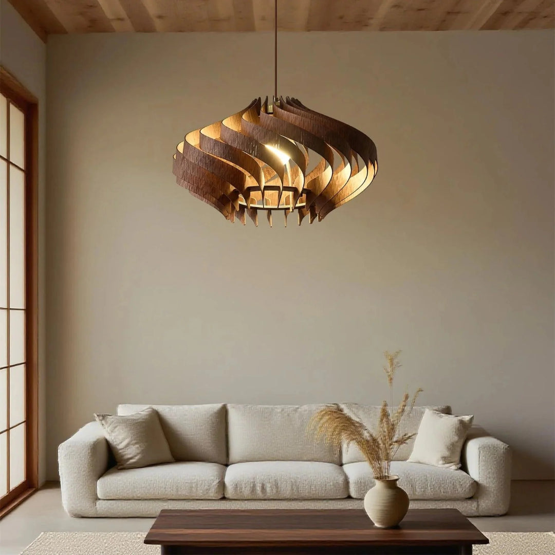 Japandi Houten Hanglamp
