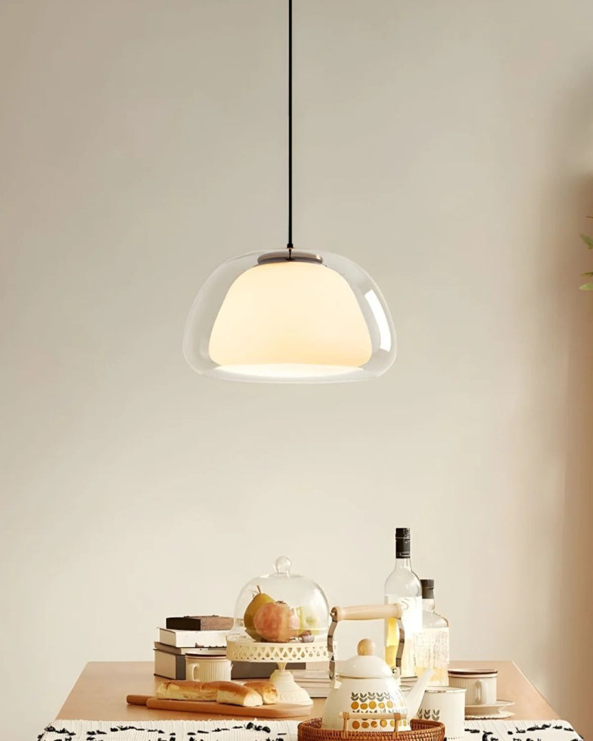 Minimalistische glazen hanglamp