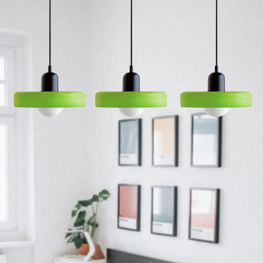 Retro glazen drievoudige hanglamp