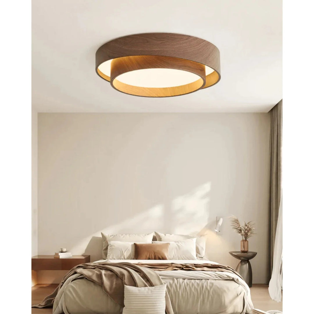 Japandi Houten Plafondlamp