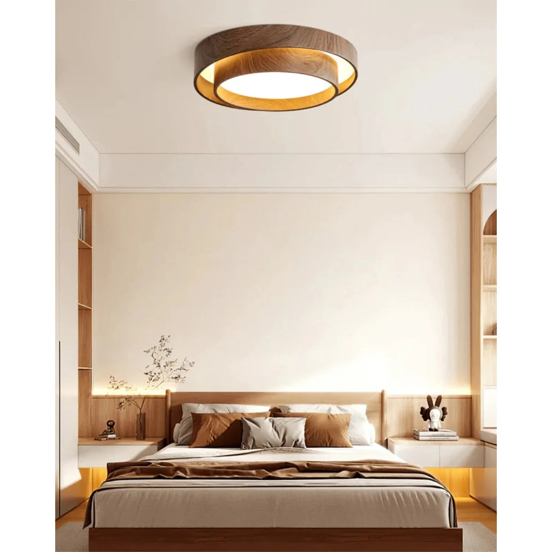 Japandi Houten Plafondlamp