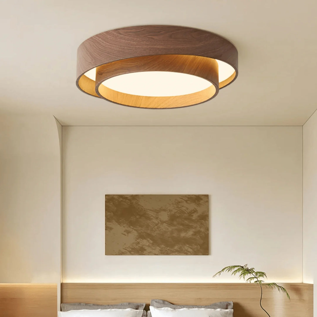 Japandi Houten Plafondlamp