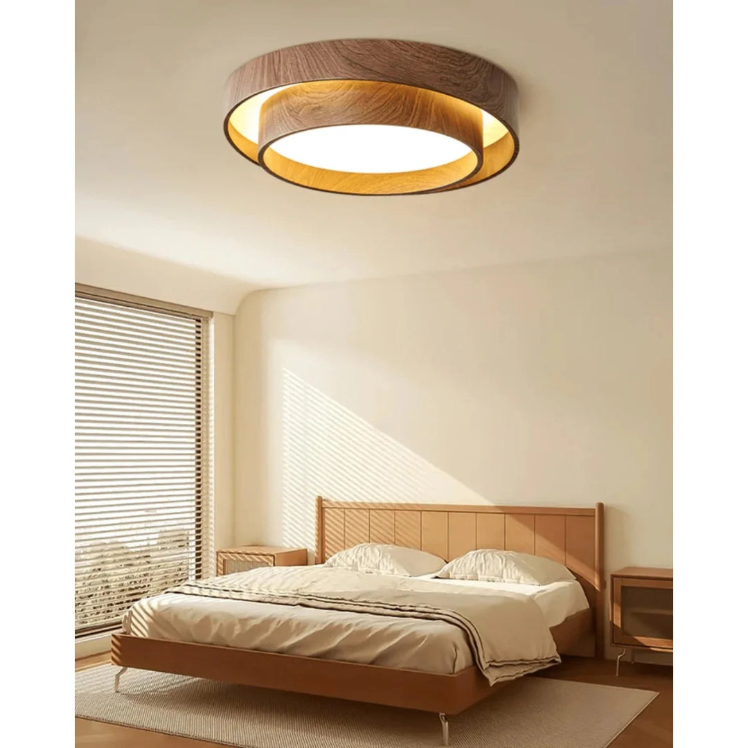 Japandi Houten Plafondlamp
