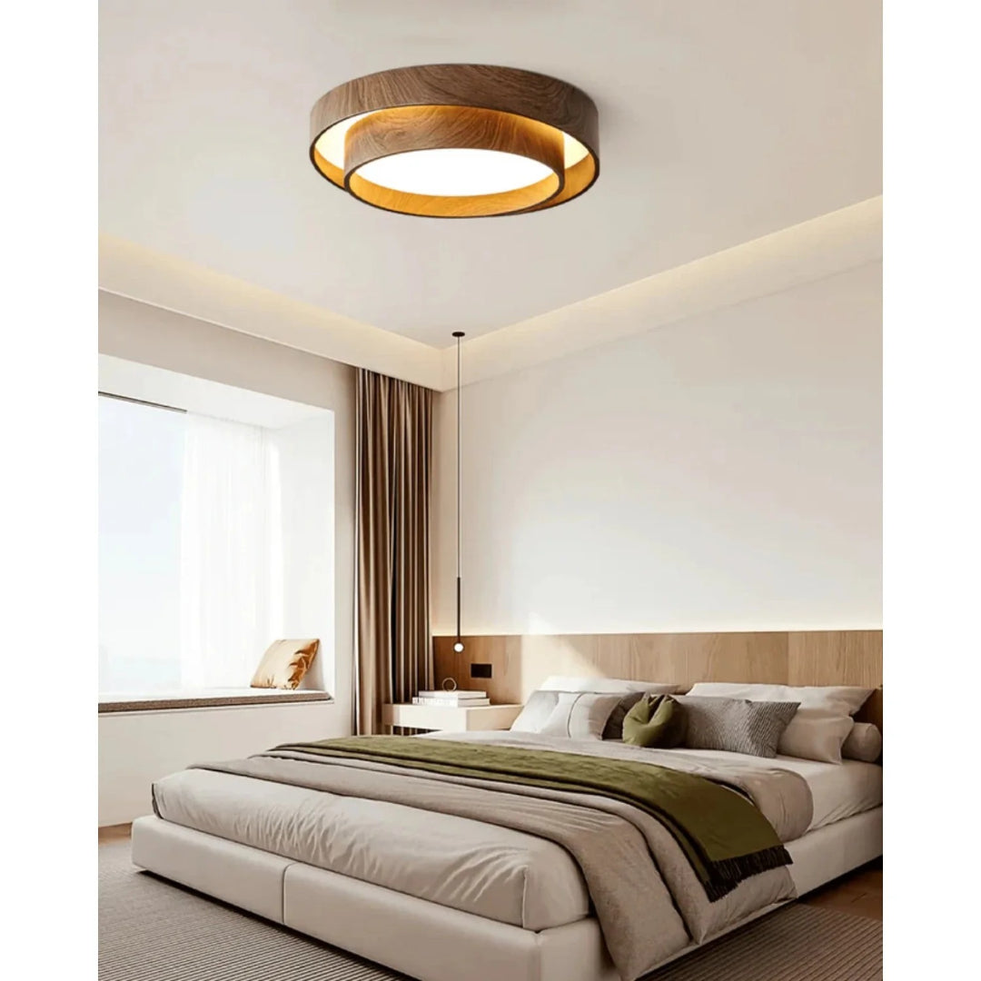 Japandi Houten Plafondlamp