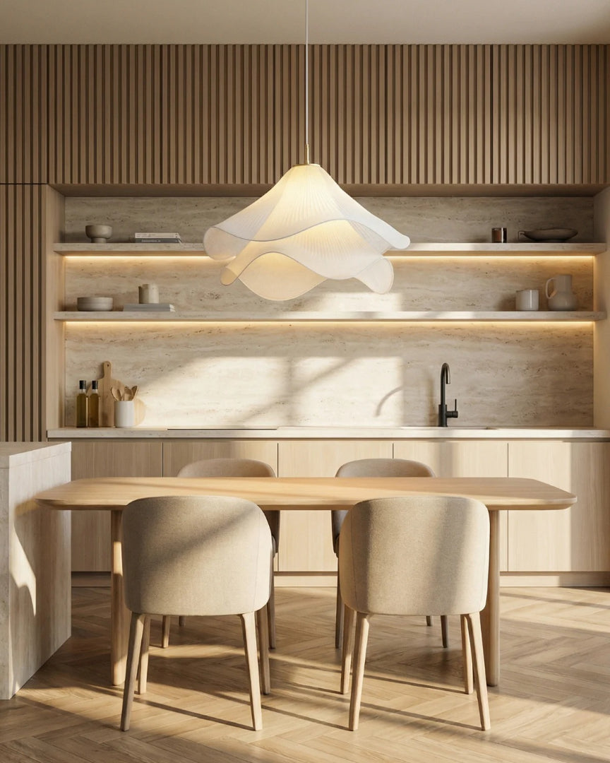 Contemporaine stoffen hanglamp