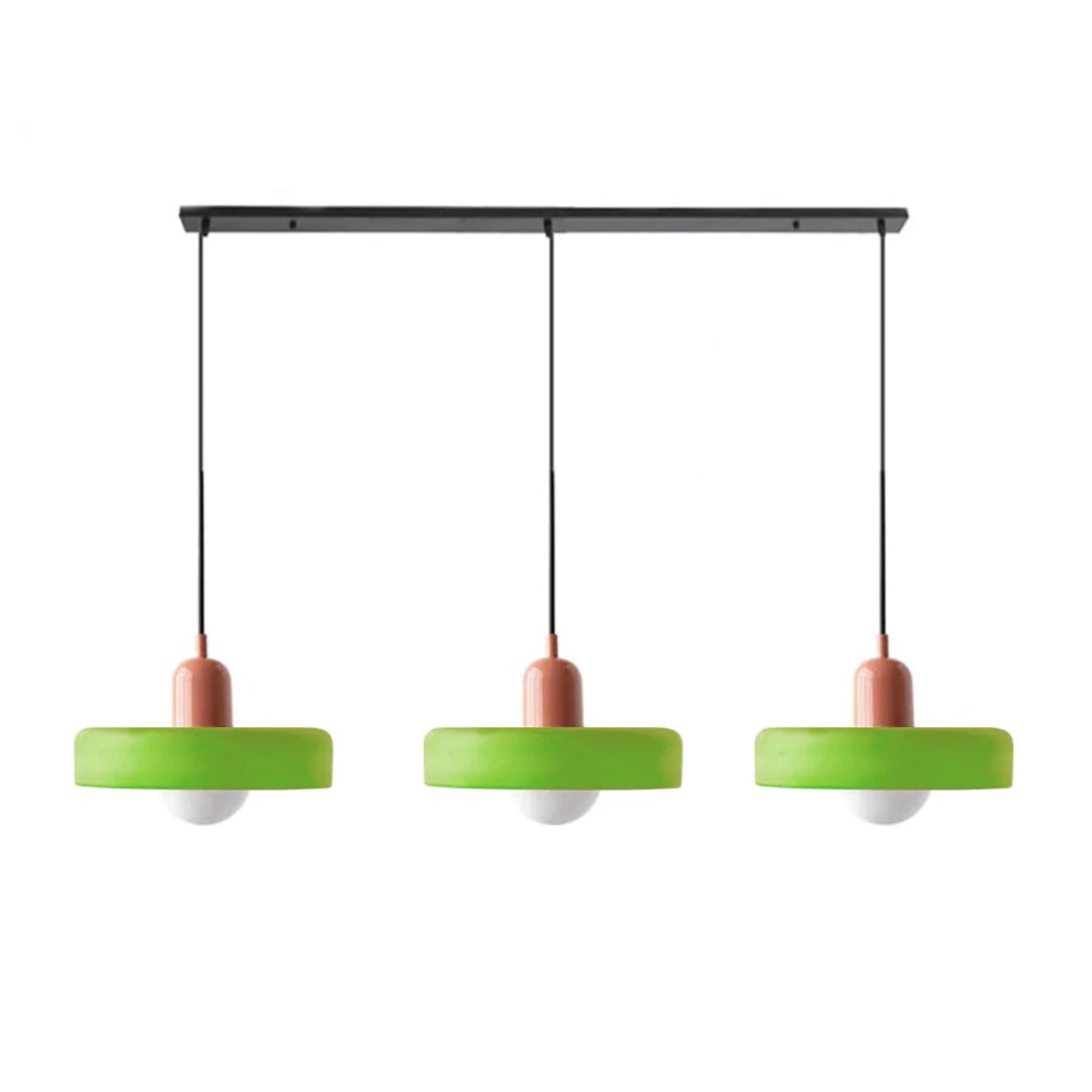 Retro glazen drievoudige hanglamp