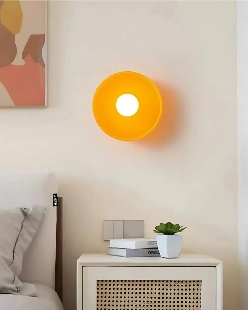 Minimalistische glazen wandlamp