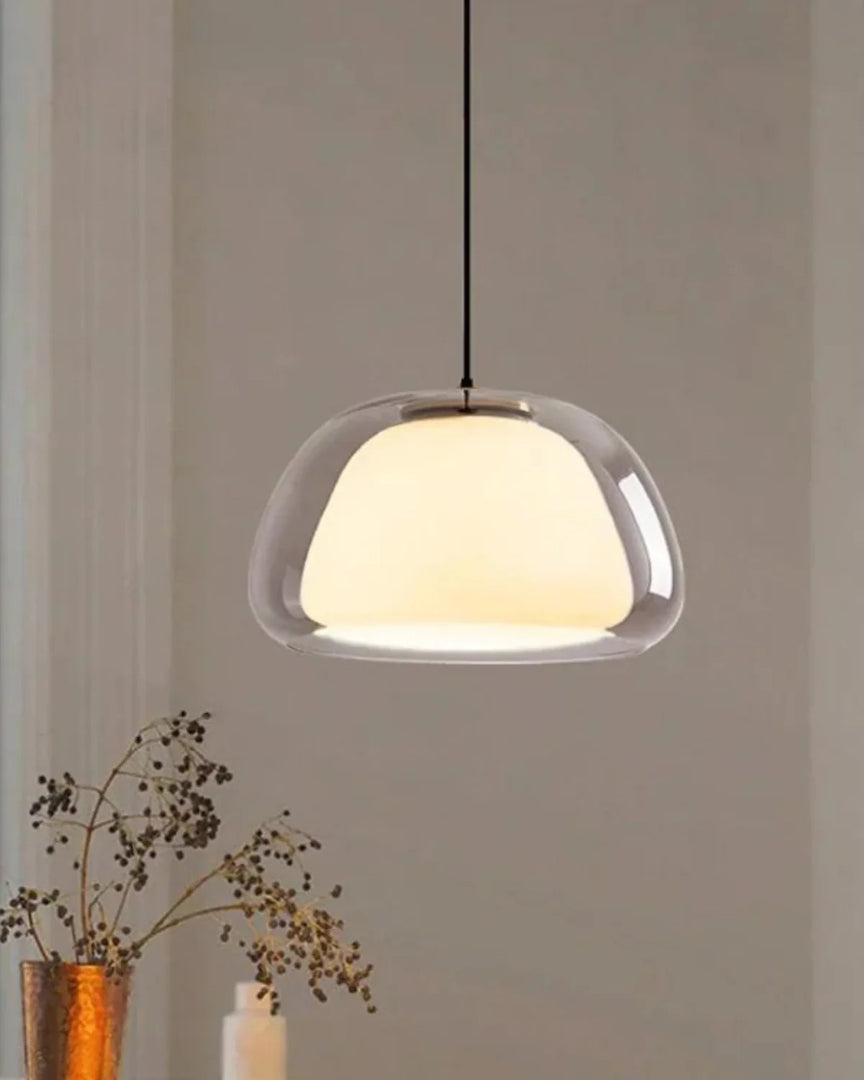 Minimalistische glazen hanglamp