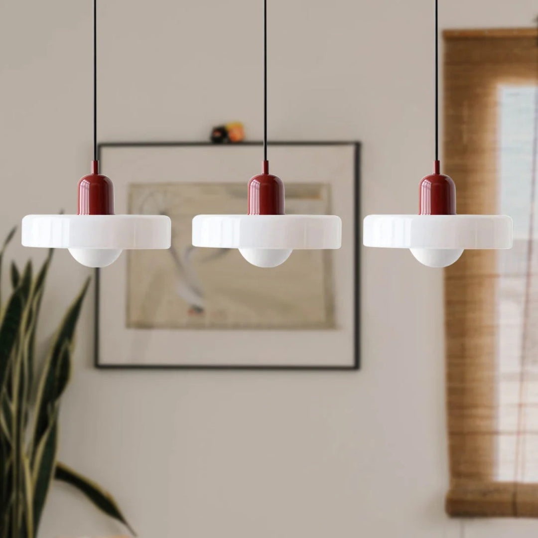 Retro glazen drievoudige hanglamp