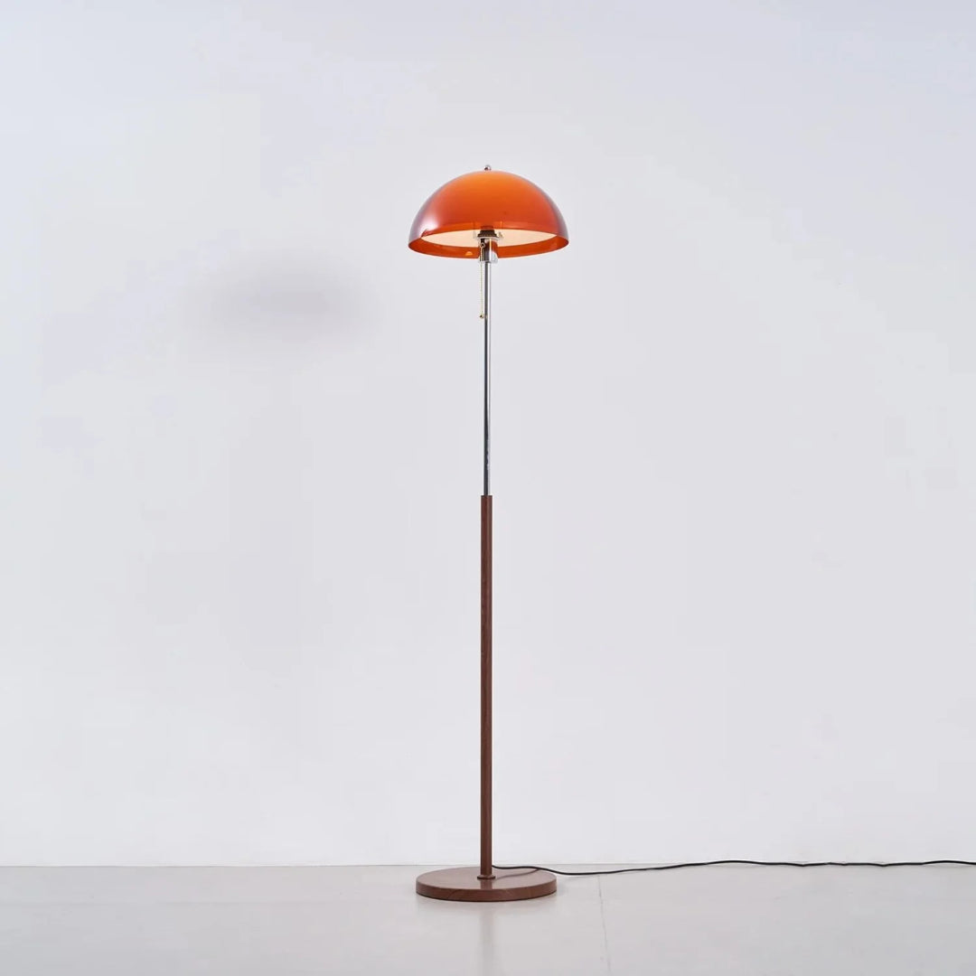 Retro metalen koepel vloerlamp
