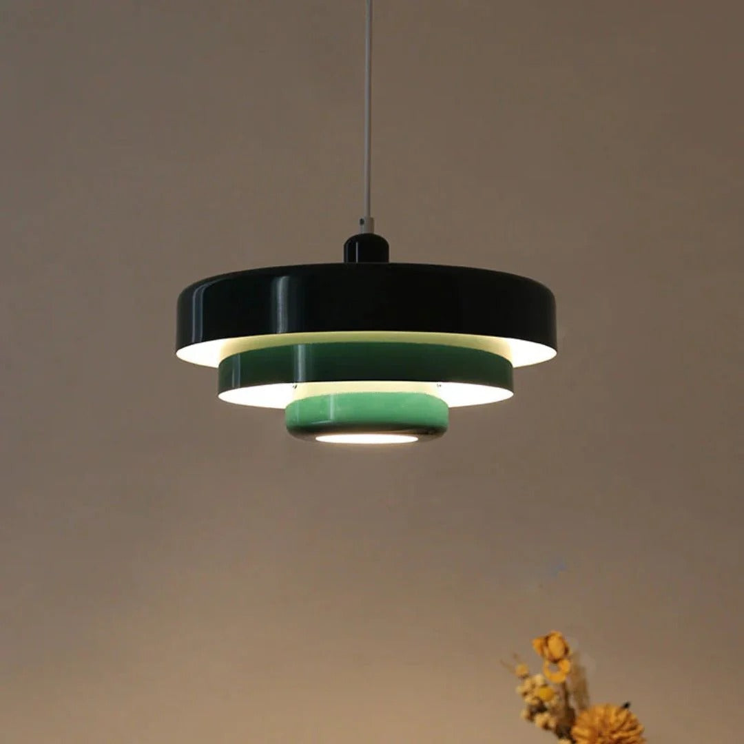 Gelaagde metalen hanglamp