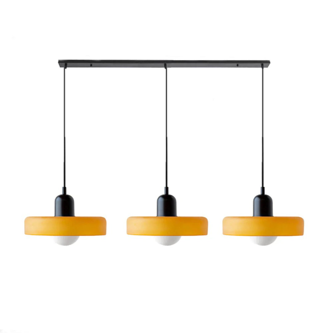 Retro glazen drievoudige hanglamp