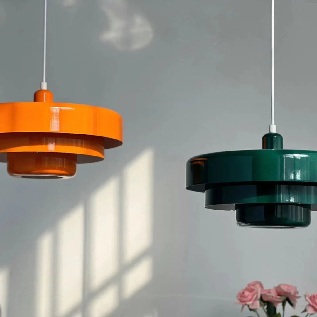 Gelaagde metalen hanglamp