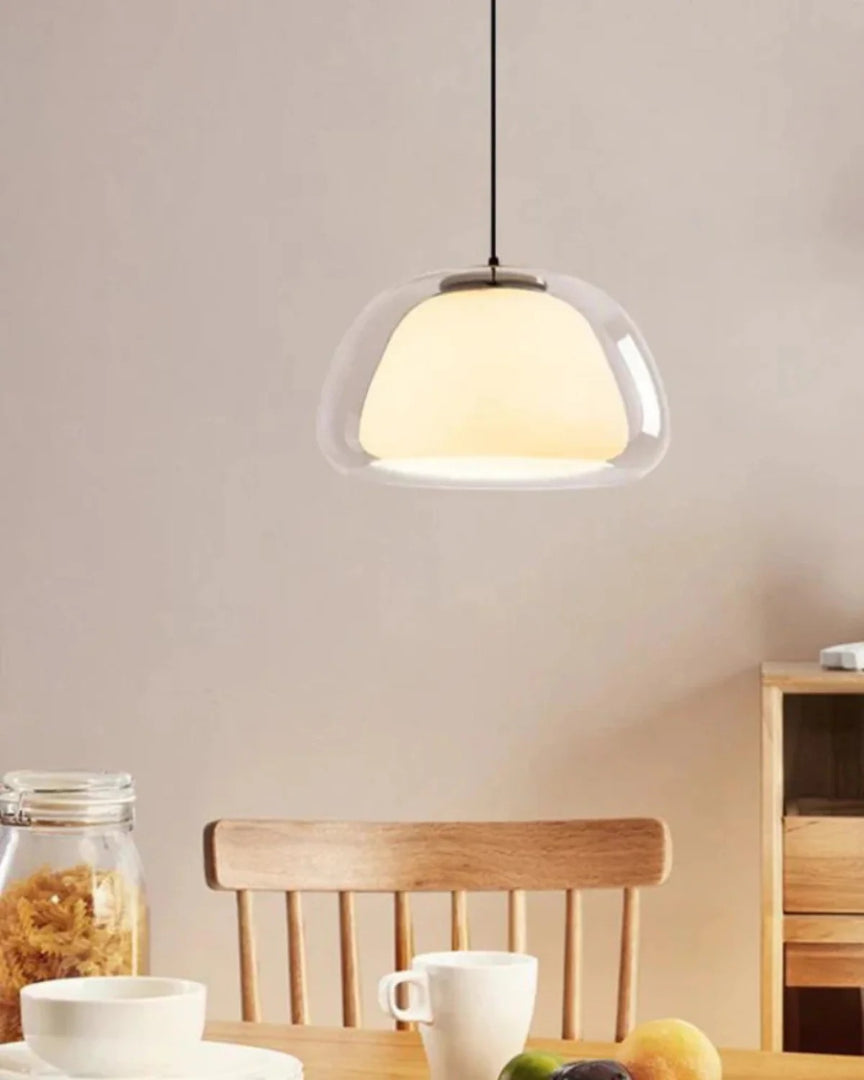 Minimalistische glazen hanglamp