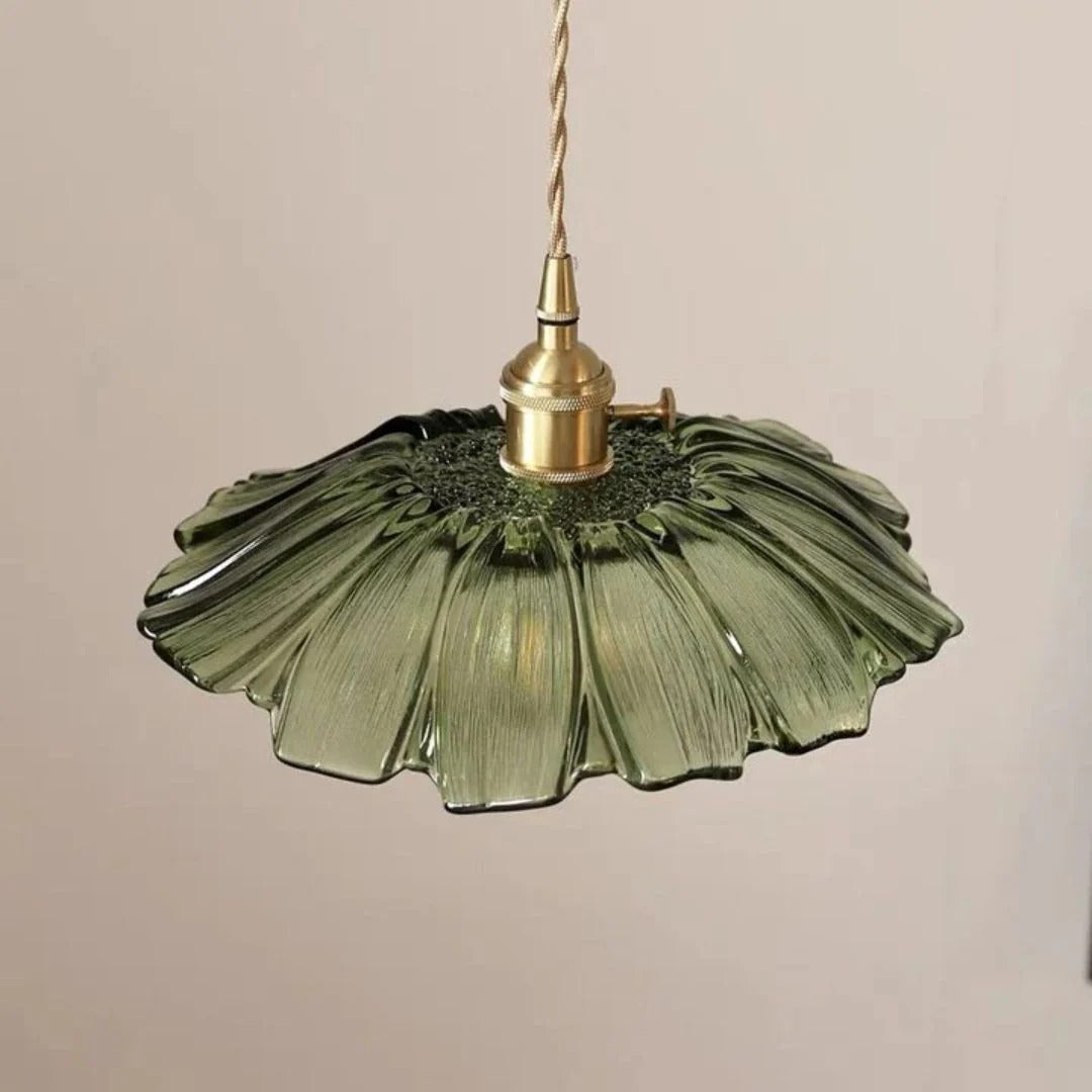 Glazen bloemen hanglamp