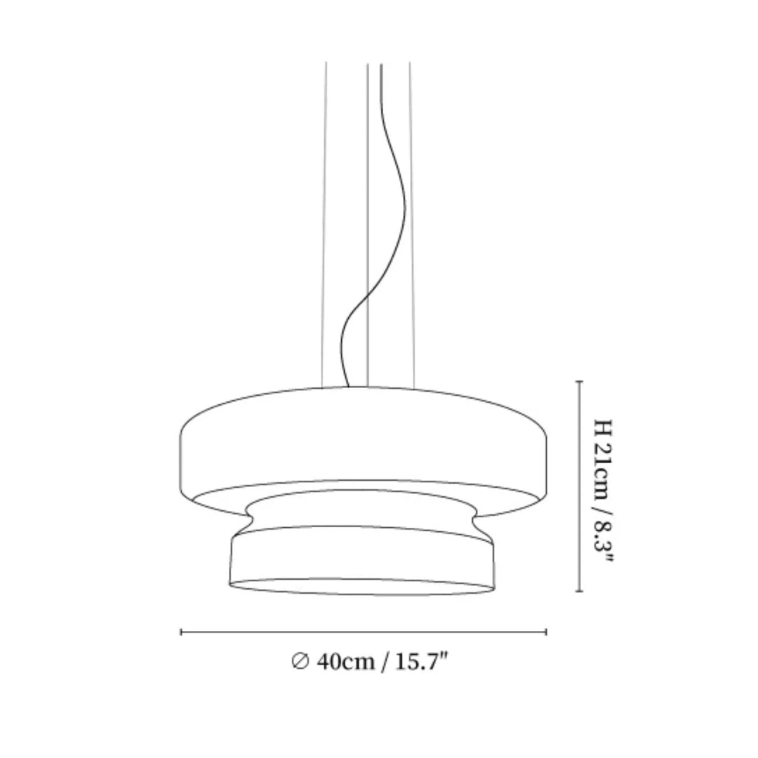Moderne Amber Glazen Hanglamp
