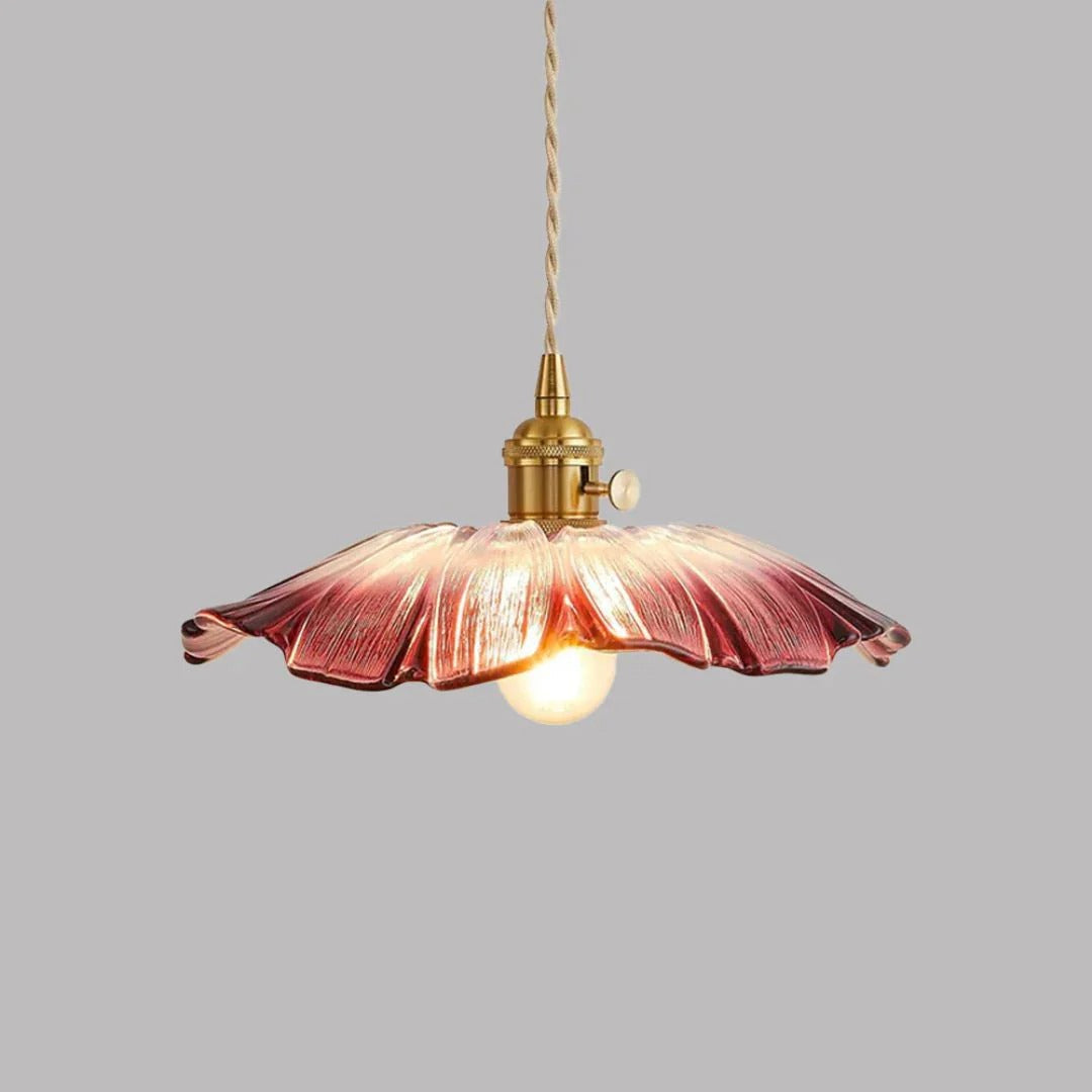 Glazen bloemen hanglamp