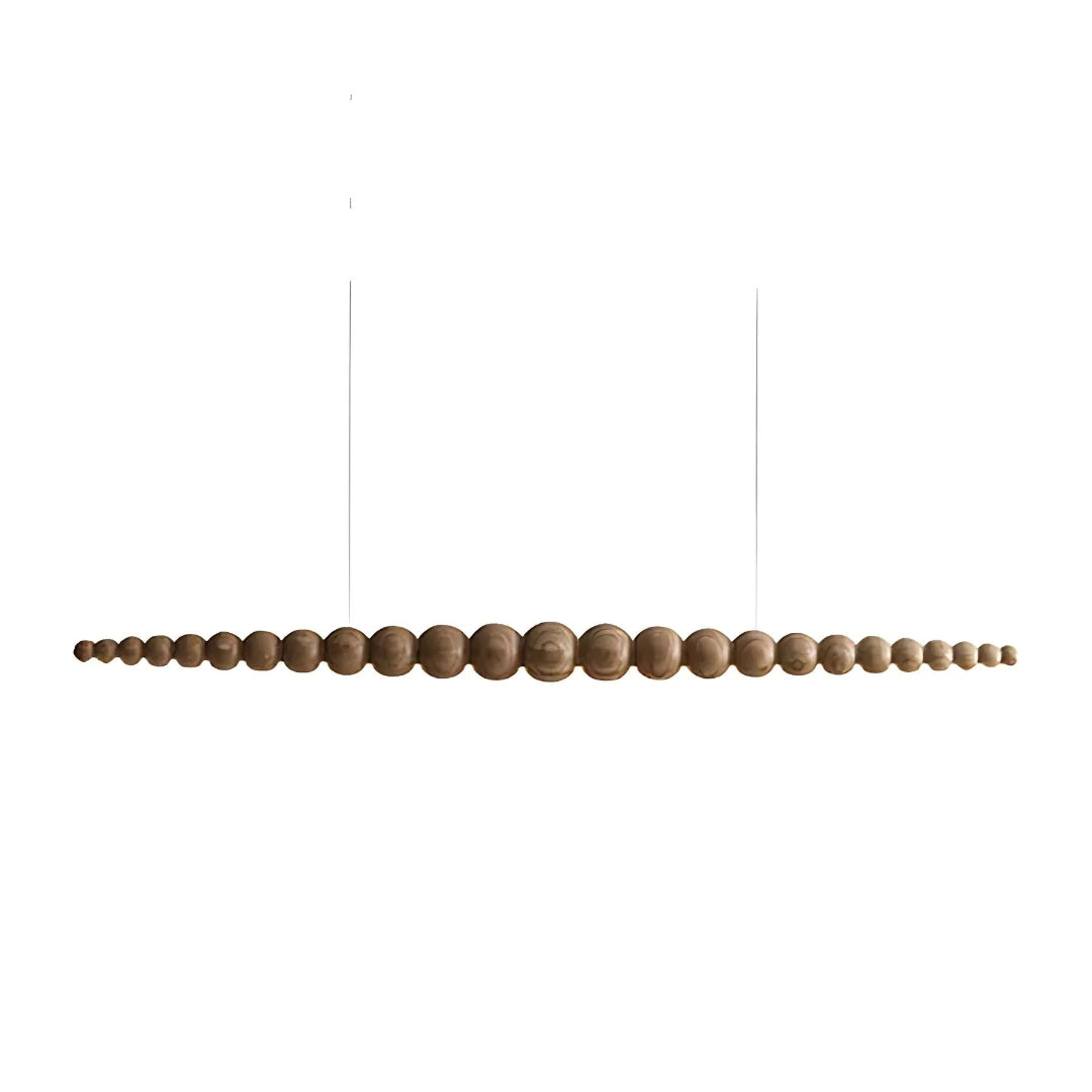 Minimalistische Houten Kralen Hanglamp