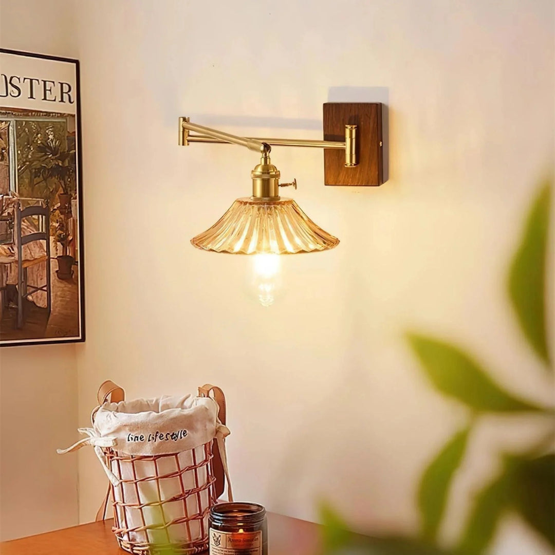 Industriële Glazen Wandlamp