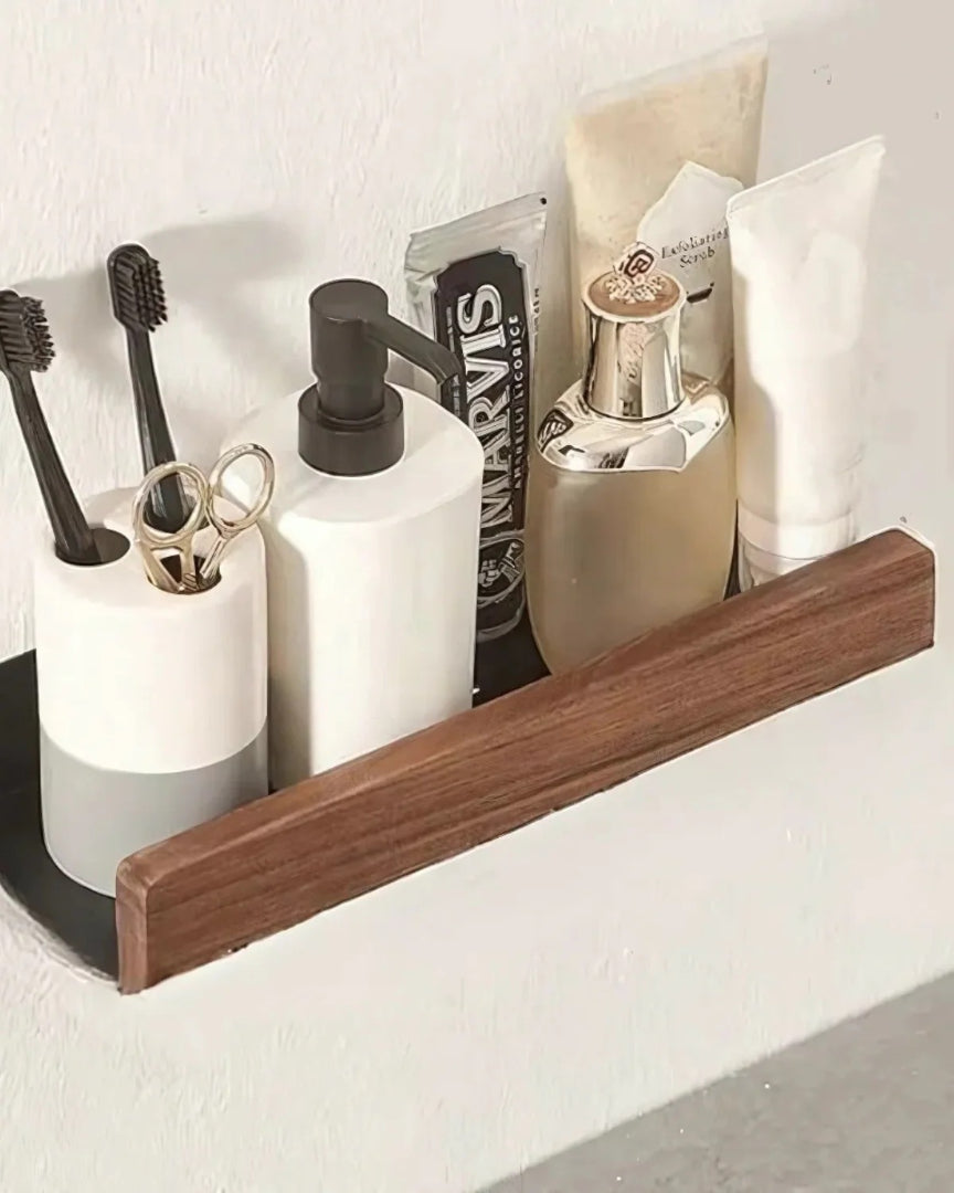 Minimalistische houten wandplank
