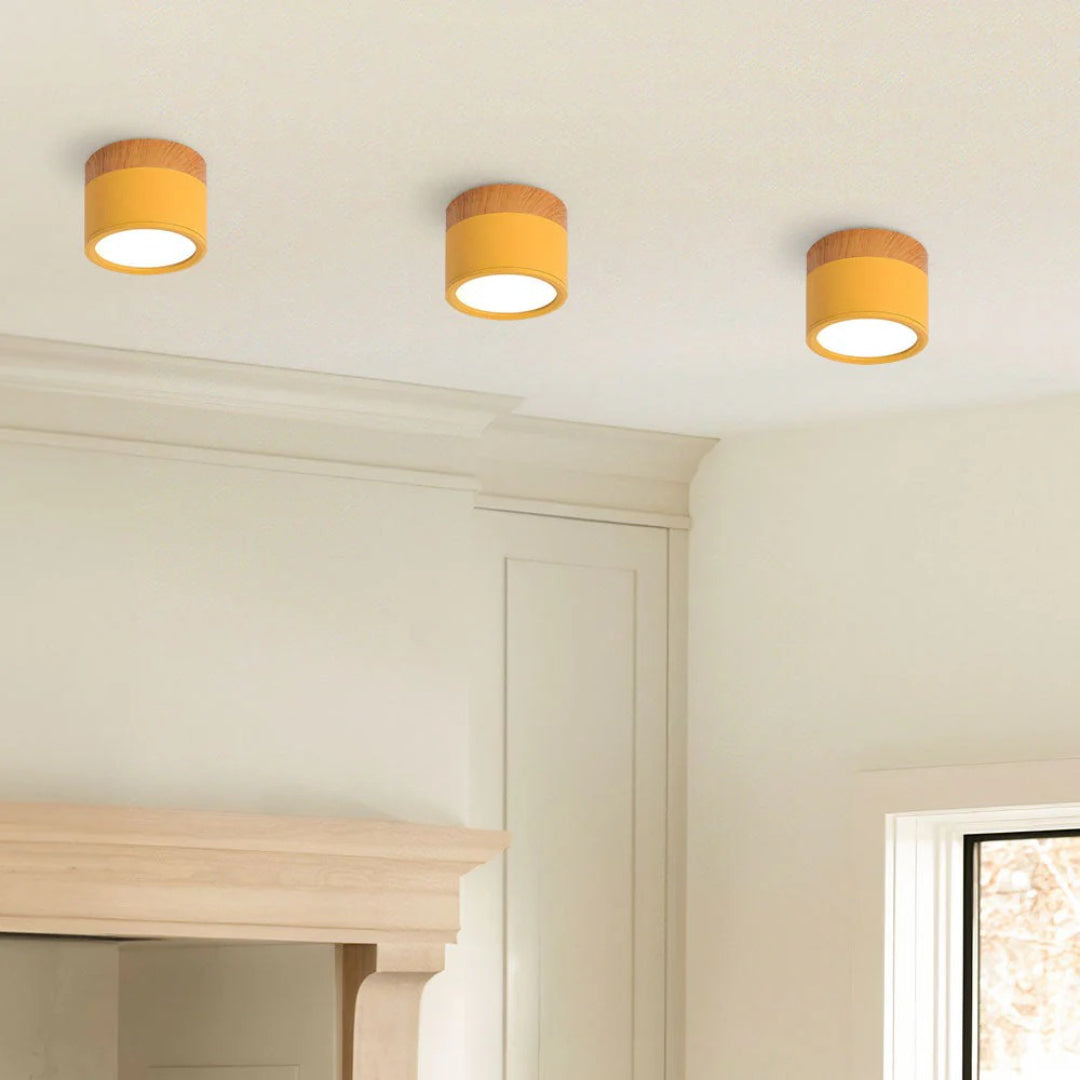 Nordische houten plafondlamp