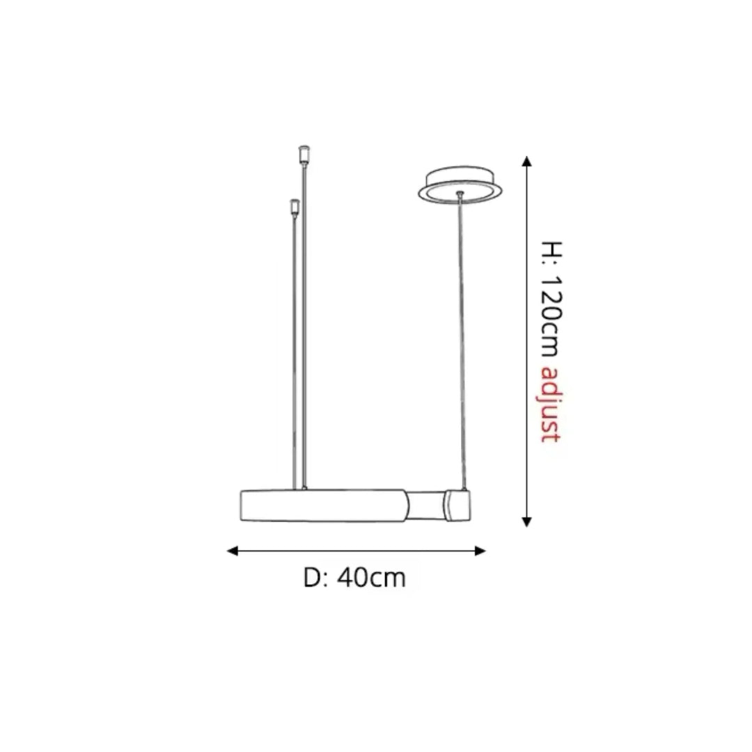 Cirkelvormige LED metalen hanglamp
