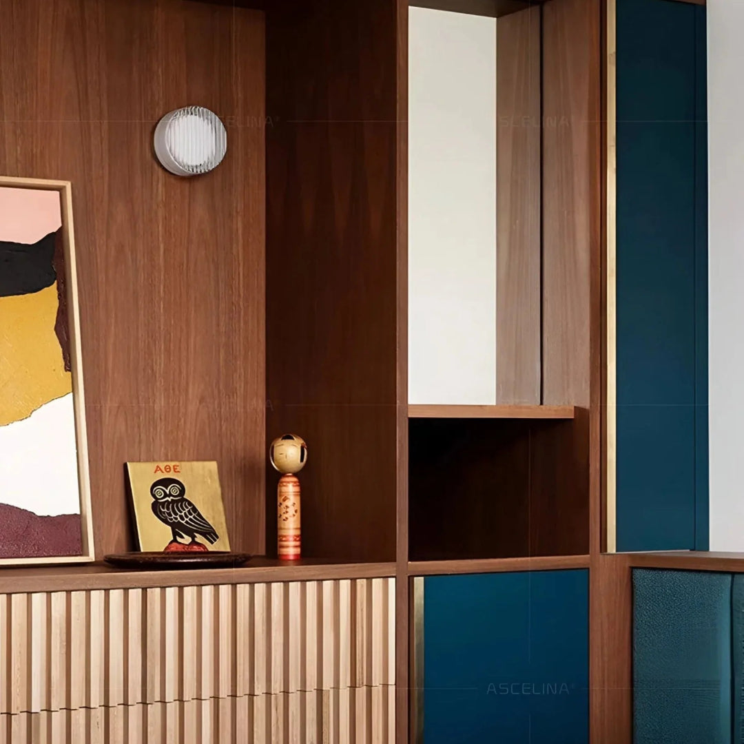 Moderne geribbelde glazen wandlamp