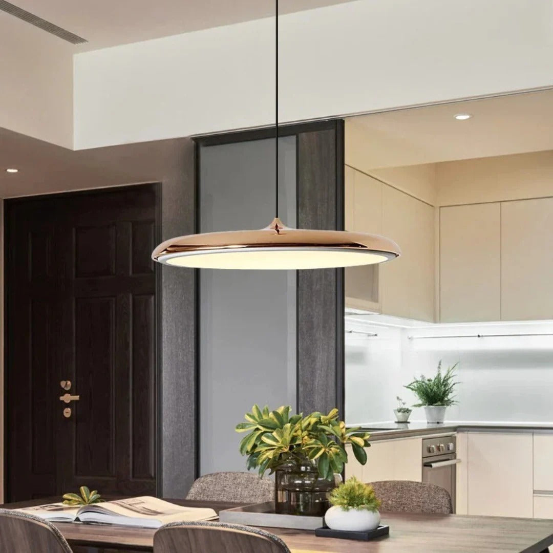 Minimalistische Ronde Metalen Hanglamp