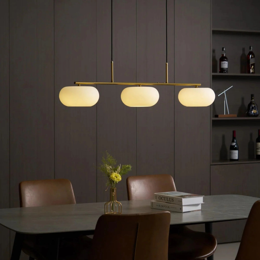 Lineaire Glazen Drievoudige Hanglamp
