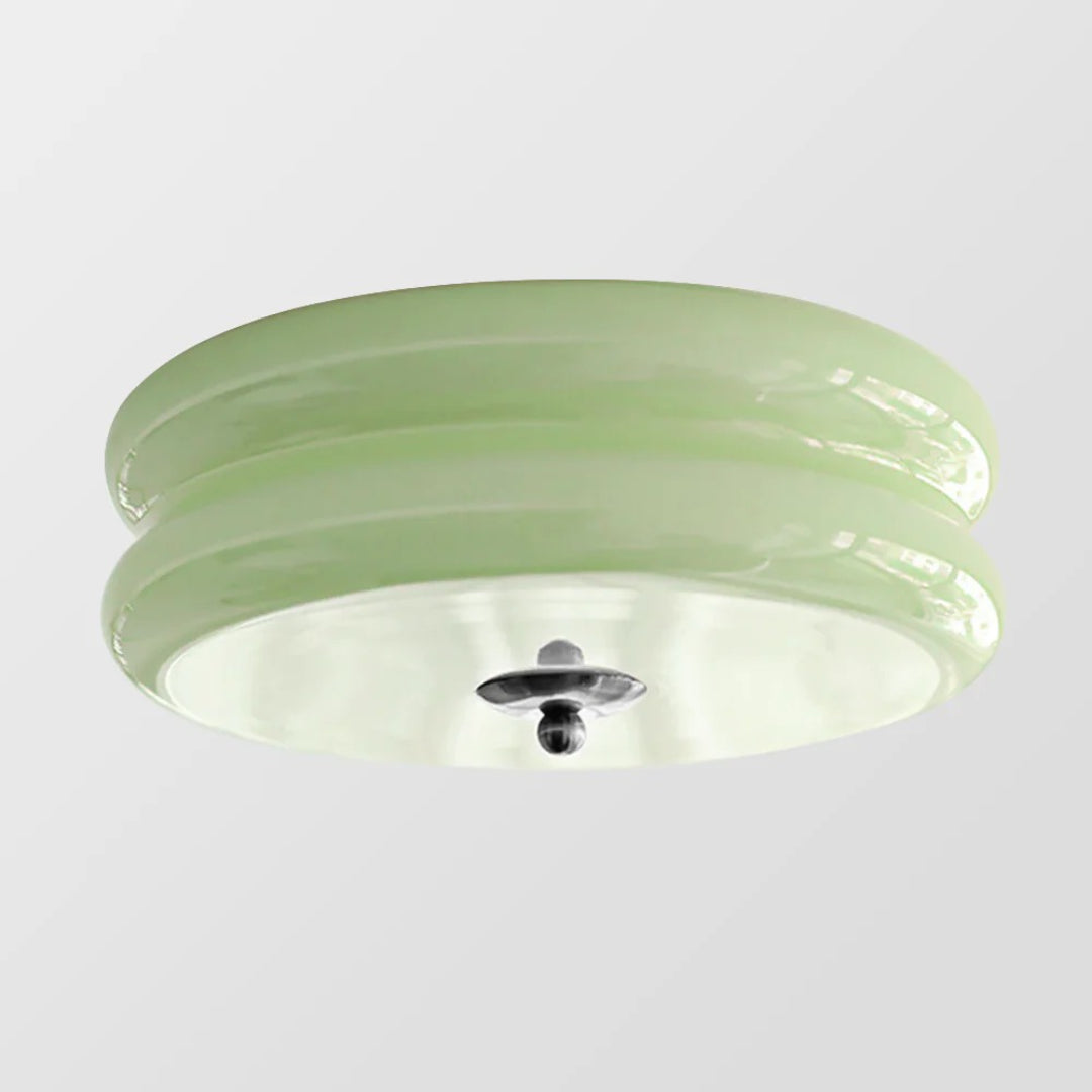 Art deco glazen plafondlamp