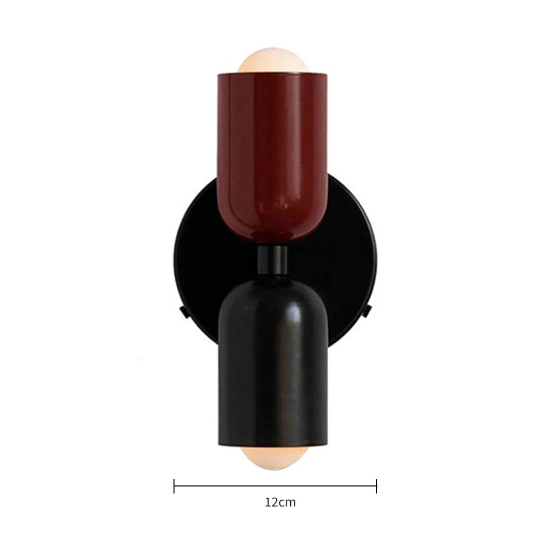 Hedendaagse metalen glazen wandlamp