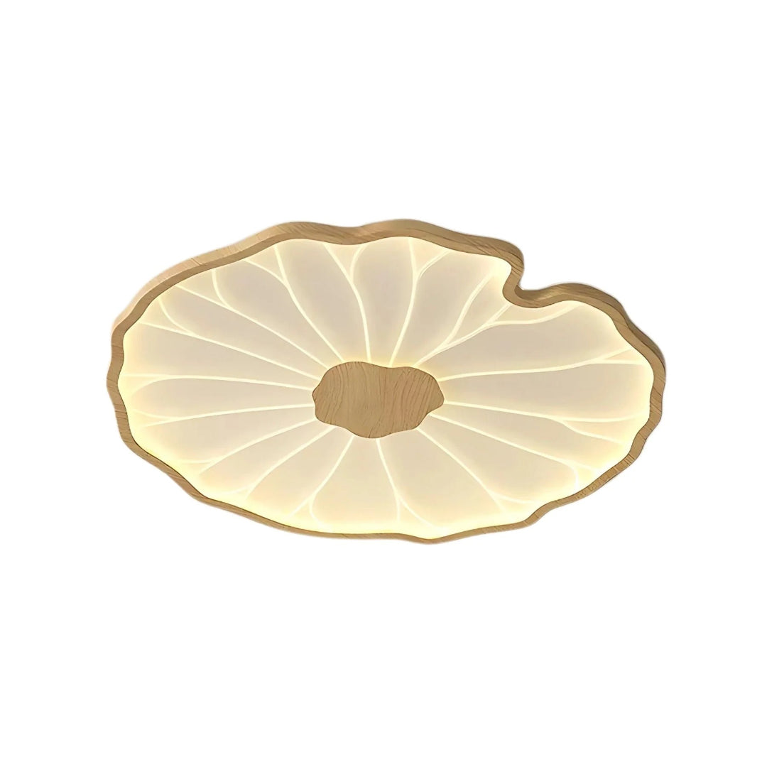 Bladvormige houten LED plafondlamp