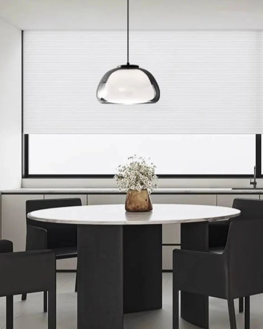 Minimalistische glazen hanglamp